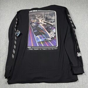 Formula 1 Shirt Mens 2XL Black Las Vegas Grand Prix Long Sleeve Graphic F1 Tee